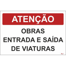 Atenção - Obras entrada e saída de viaturas