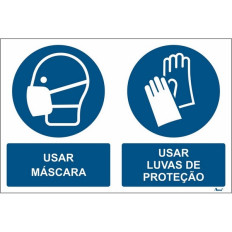 Usar máscara + Usar luvas de proteção