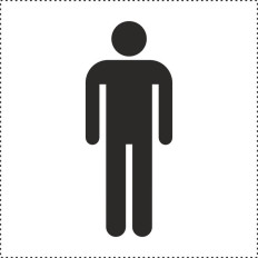 Símbolo recortado WC Masculino