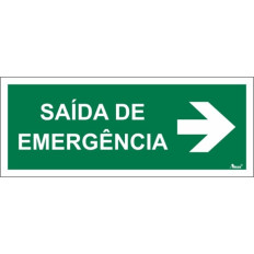 Saída de emergência seta direita