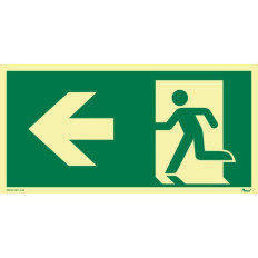 E001 - Saída de emergência seta esquerda