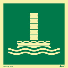 E055 - Placa naval rampa de evacuação