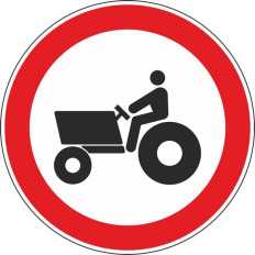 C3h - Trânsito proibido a veículos agrícolas