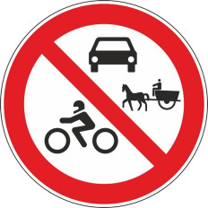 C4c - Trânsito proibido a automóveis, a motociclos e a veículos de ...