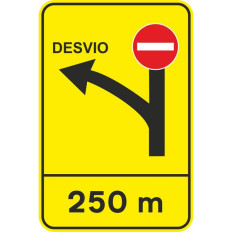 ST7 - Desvio à esquerda a 250 m