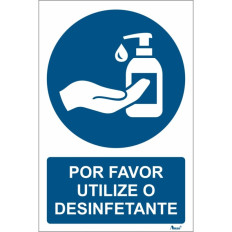 Por favor utilize o desinfetante