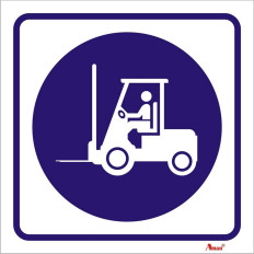 Área de trânsito de empilhadores