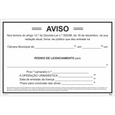 Aviso 19 - Pedido de Licenciamento